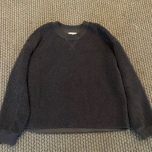 american egal cropped sherpa crewneck